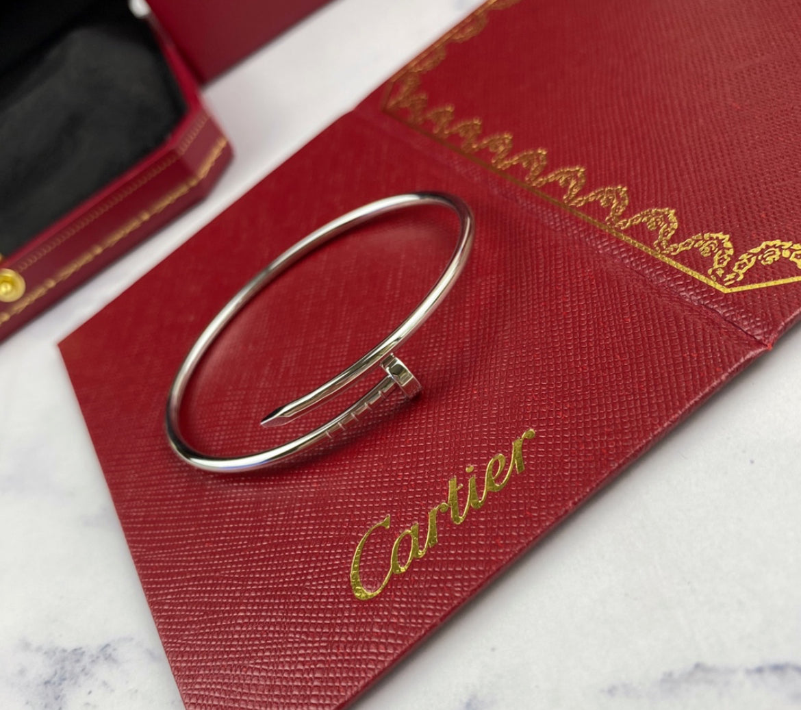 14k White Gold Nail Bracelet/Small