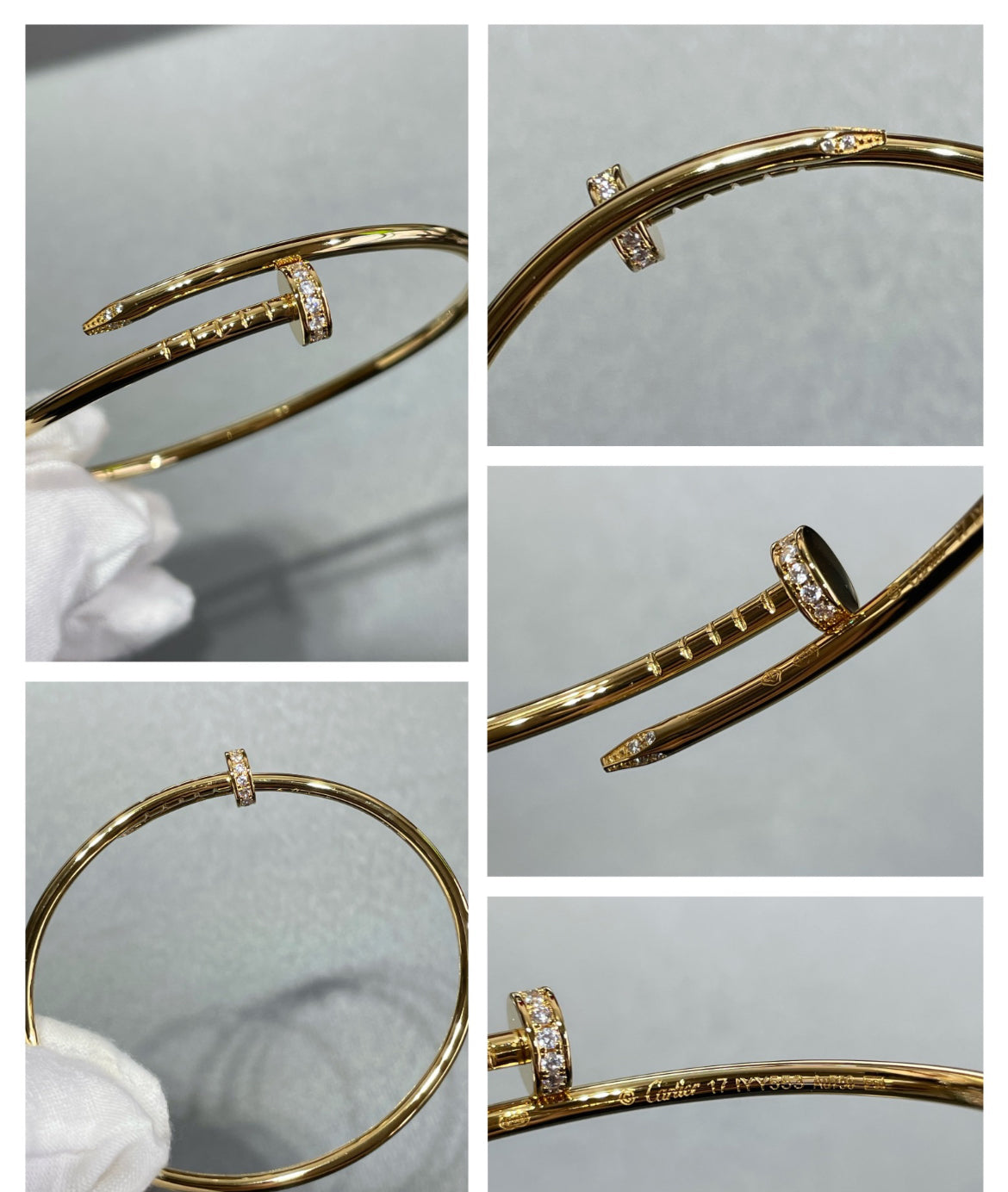 14k Rose Gold Nail Bracelet/Small