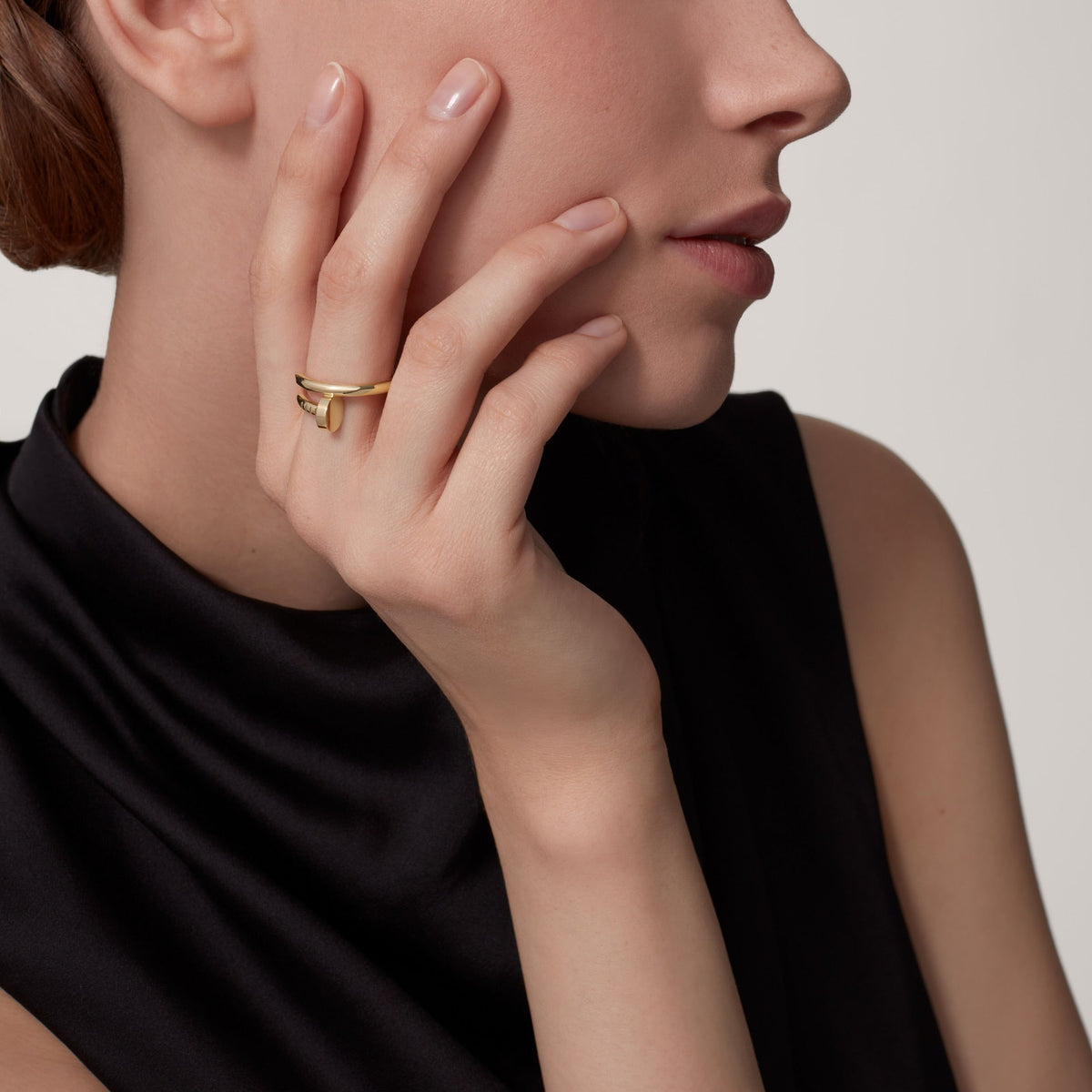 14k Yellow Gold Nail Ring