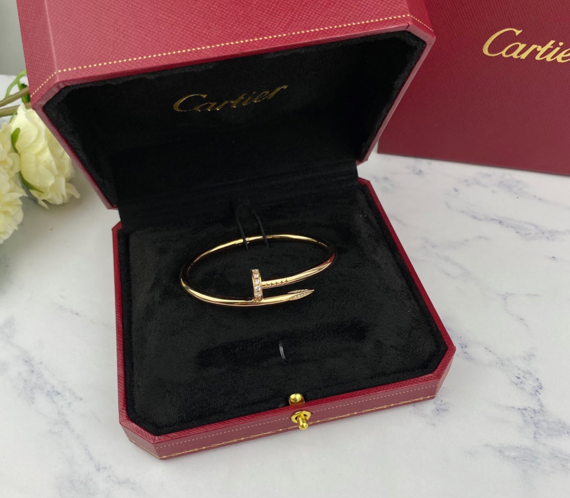 14k Rose Gold Nail Bracelet