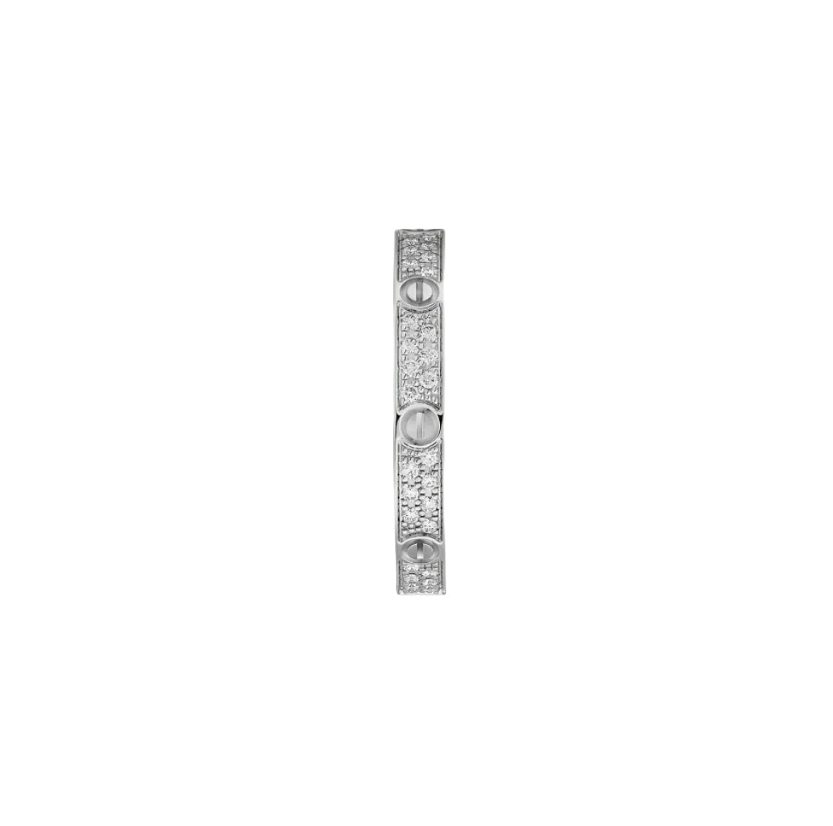 14k White Gold Love Ring/Small
