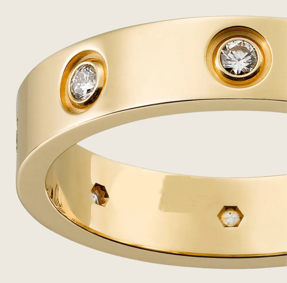 14k Yellow Gold Love Ring/Medium