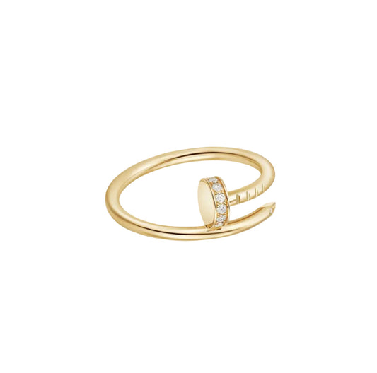 14k Yellow Gold Nail Ring