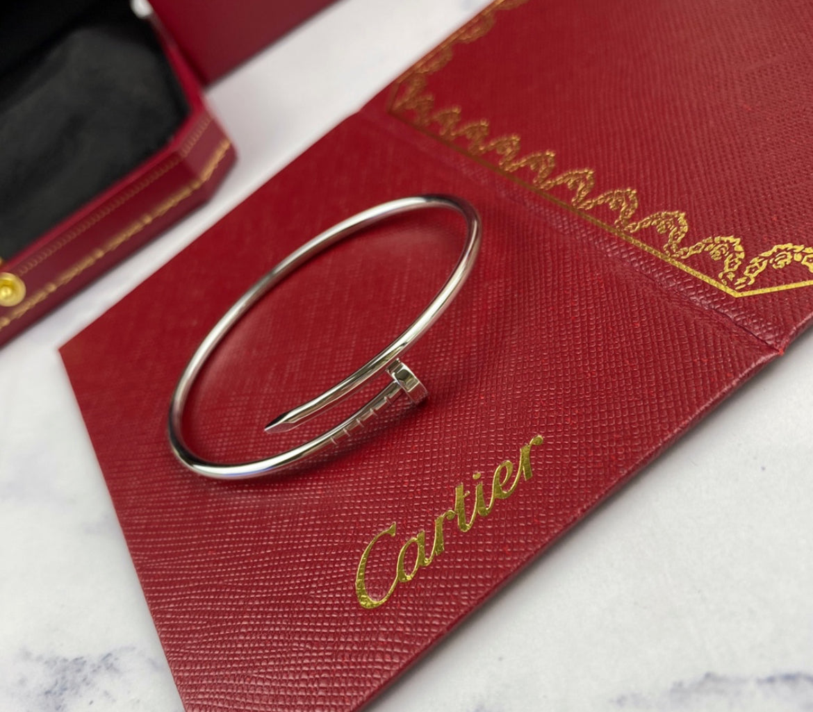 14k White Gold Nail Bracelet/Small