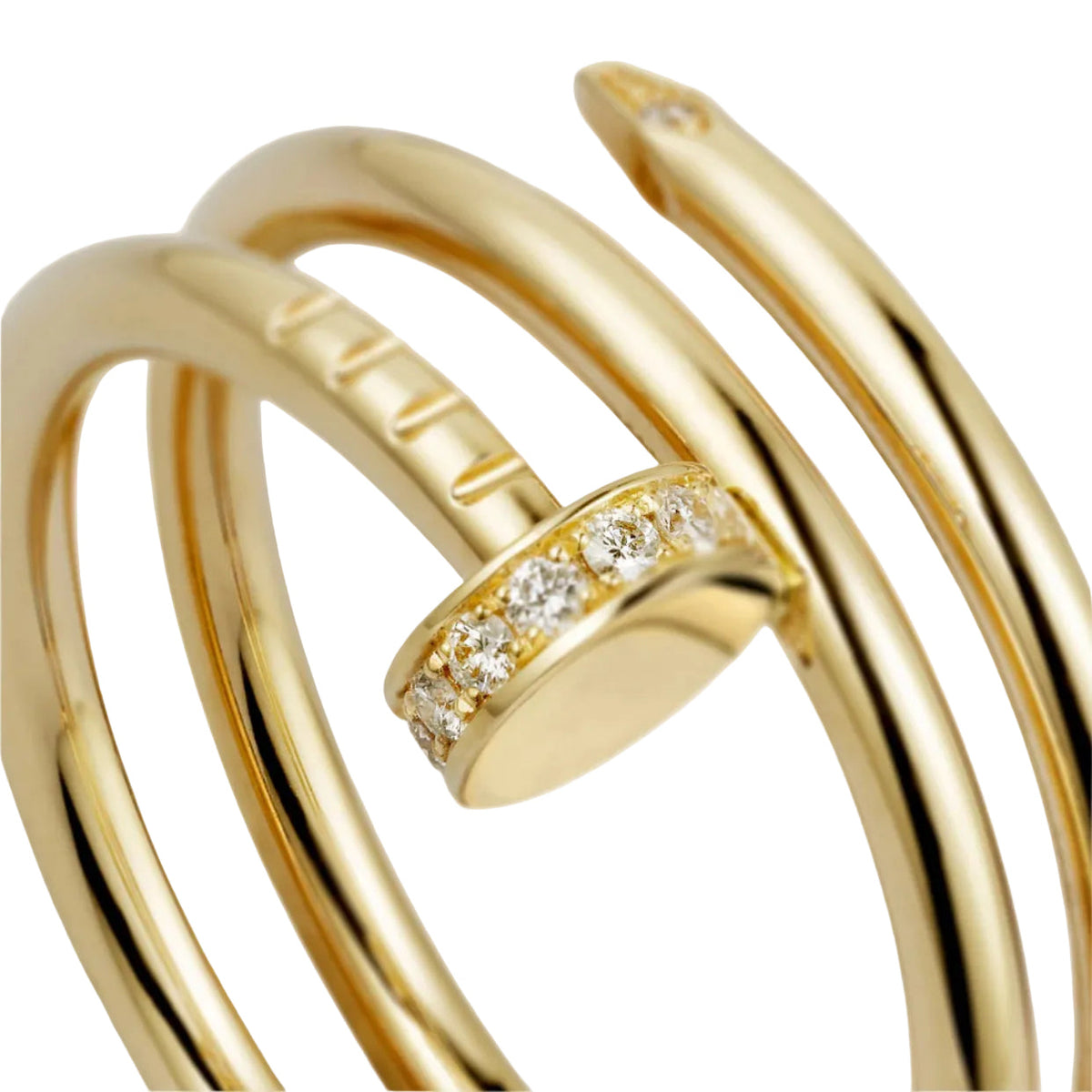14k Yellow Gold Nail Ring/Double