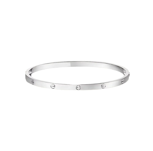 14k White Gold Love Bracelet/Small