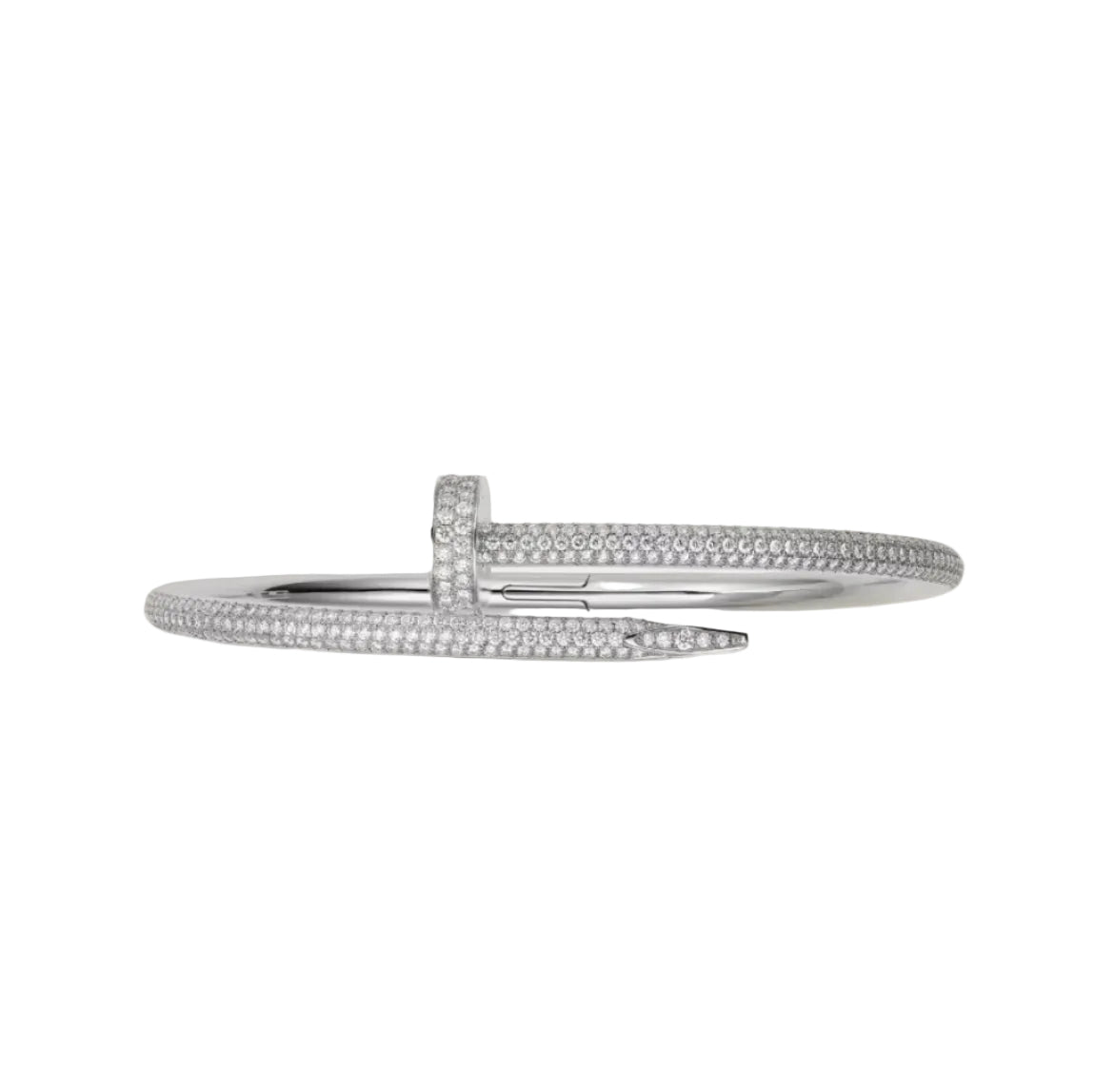 14k White Gold Nail Bracelet
