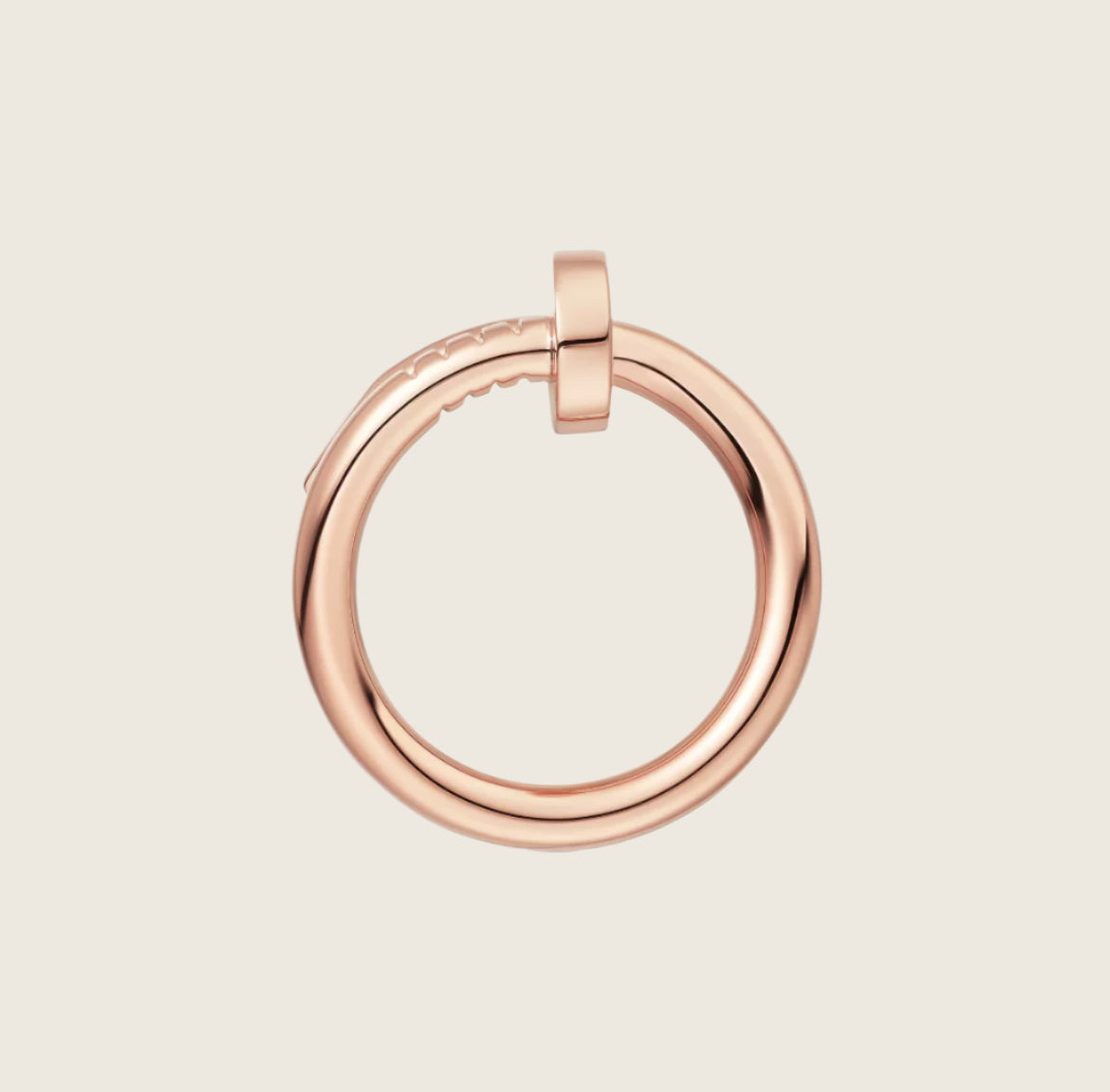 14k Rose Gold Nail Ring/Medium