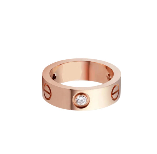 14k Rose Gold Love Ring