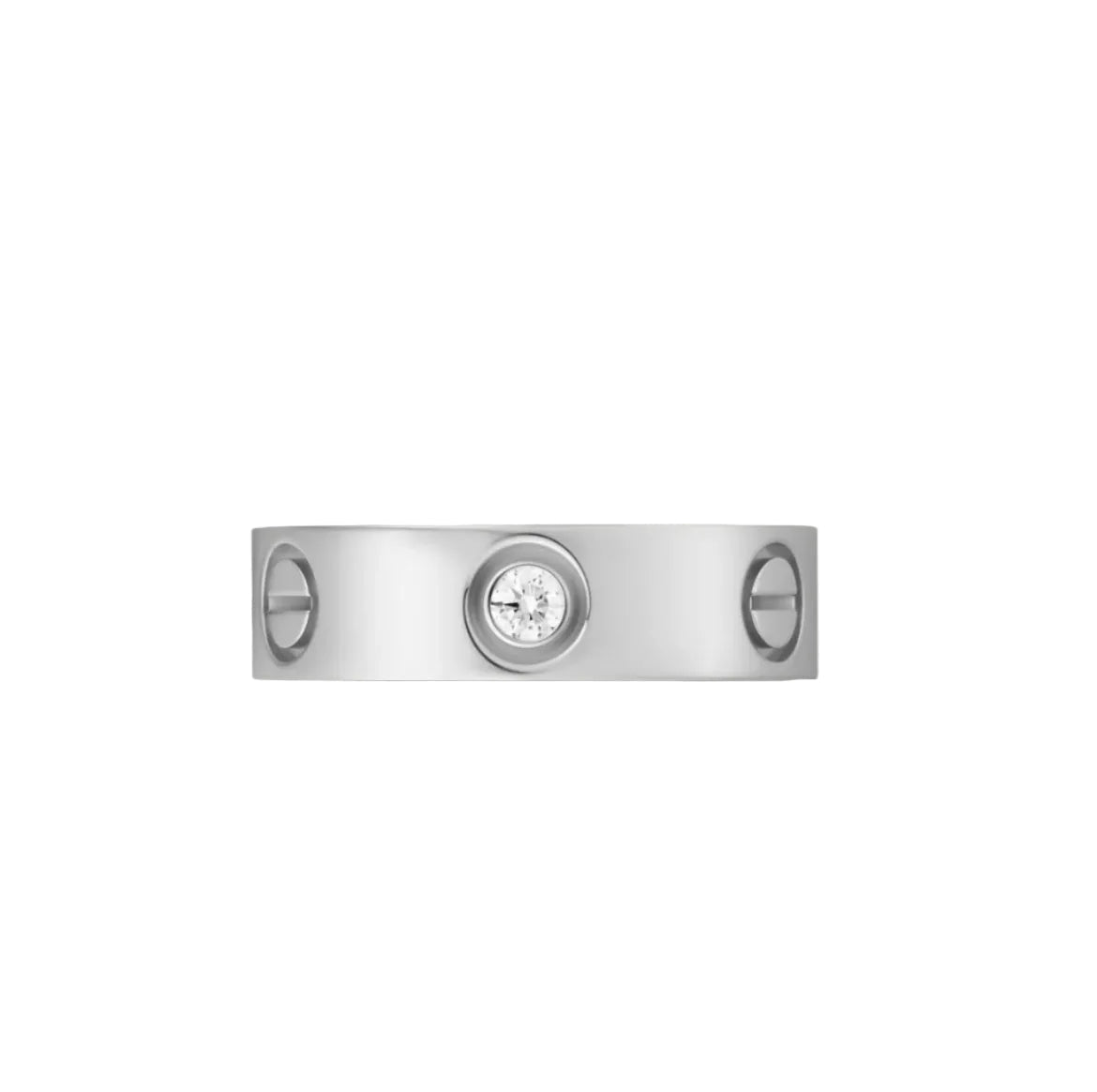 14k White Gold Love  Ring