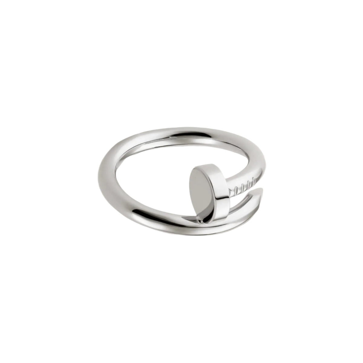 14k White Gold Nail Ring