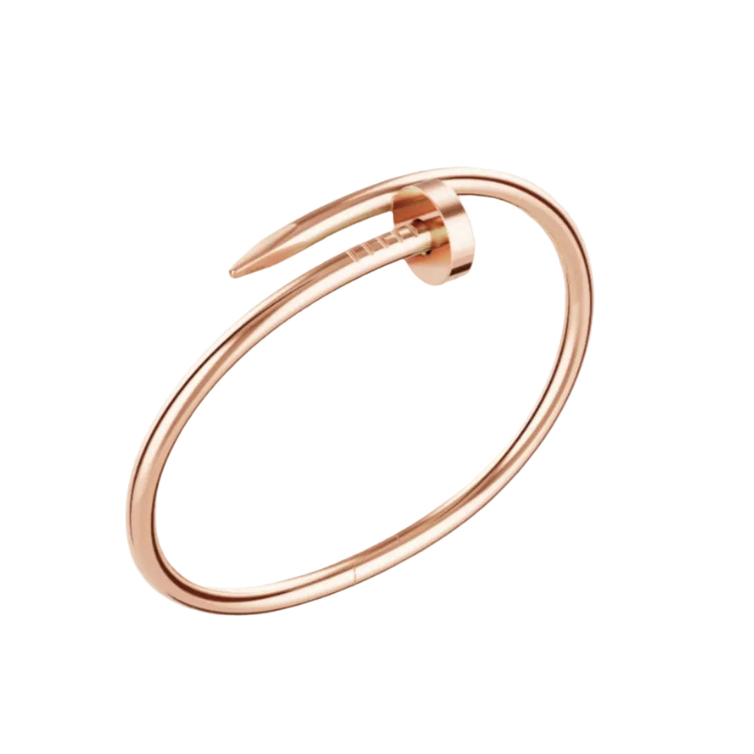 14k Rose Gold Nail Bracelet