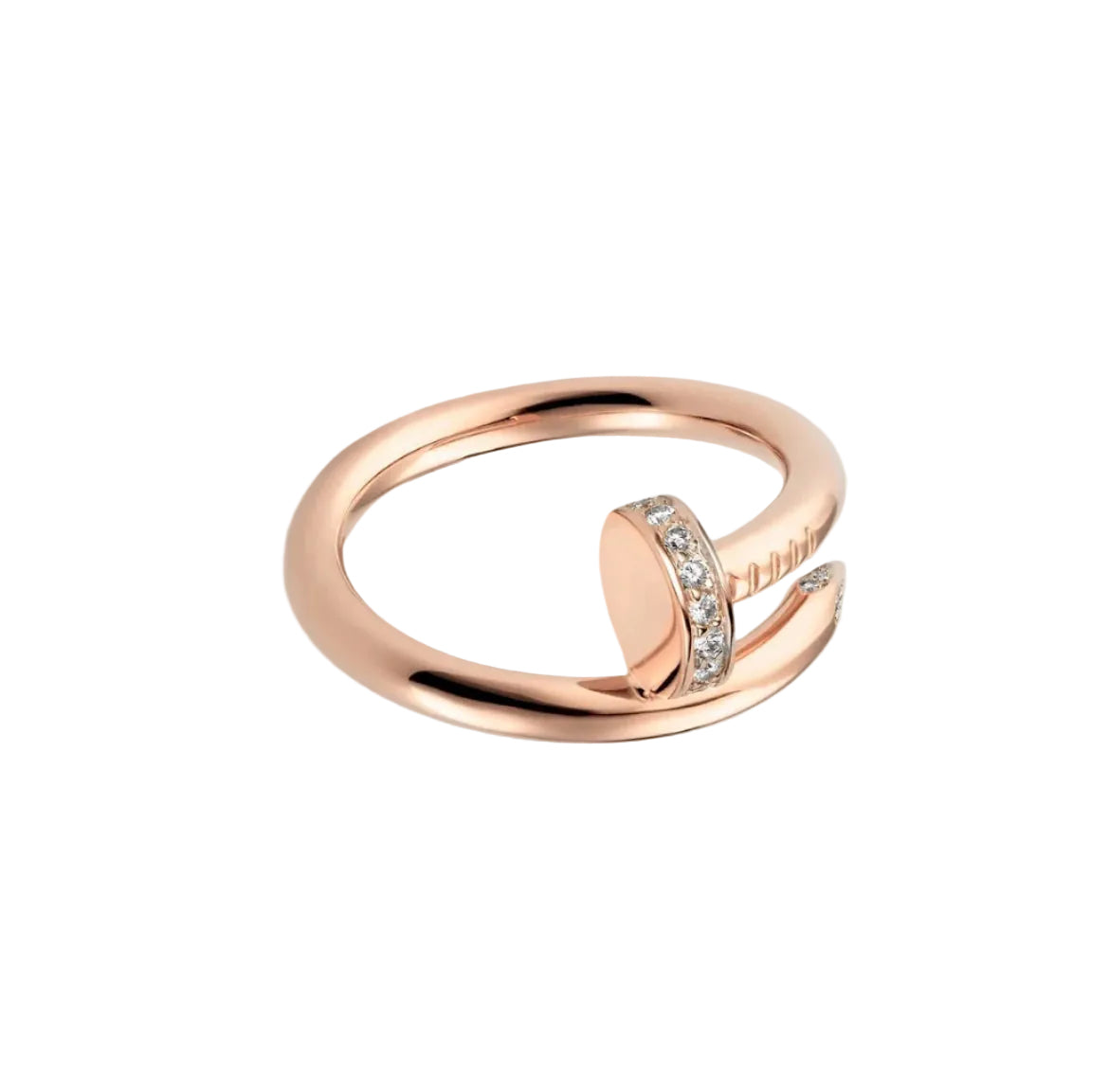 14k Rose Gold Nail Ring/Medium