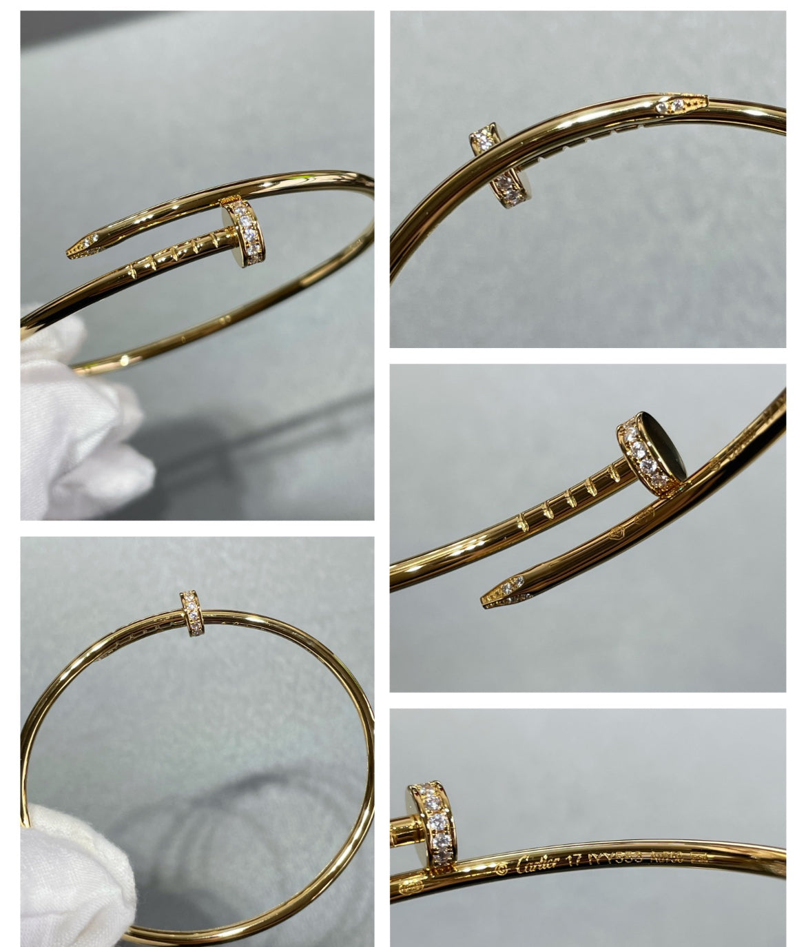 14k Yellow Gold Nail Bracelet/Small