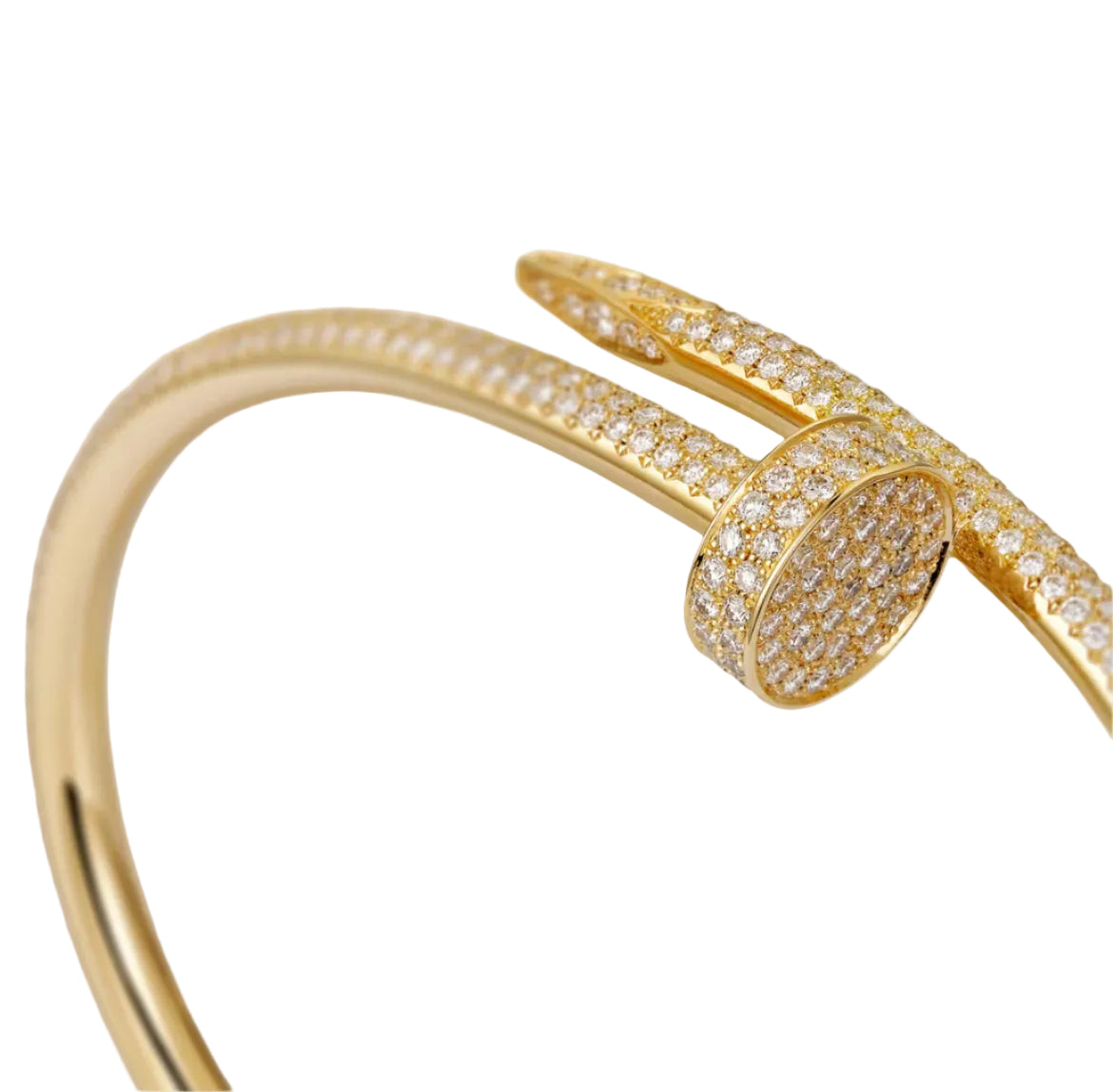 14k Yellow Gold Nail Bracelet