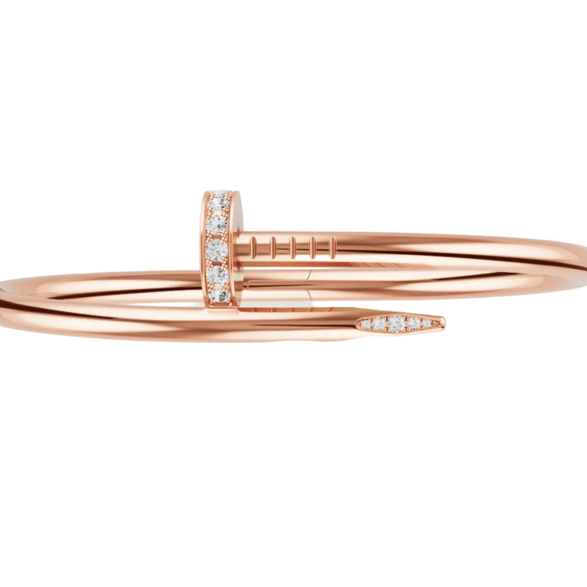 14k Rose Gold Nail Bracelet