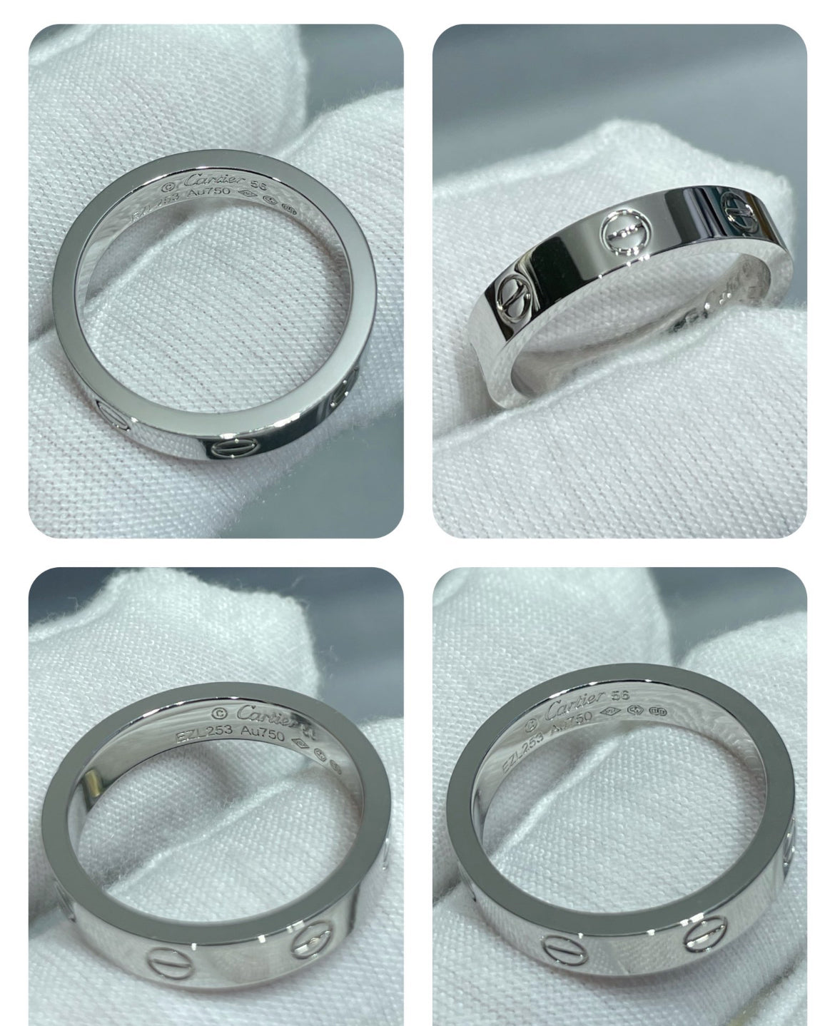 14k White Gold Love Ring/Small