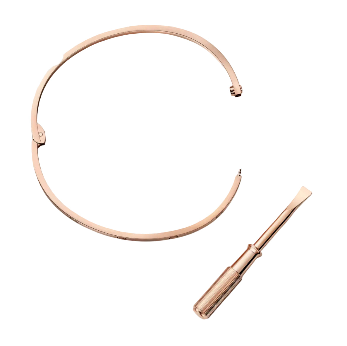 14k Rose Gold Love Bracelet/Small