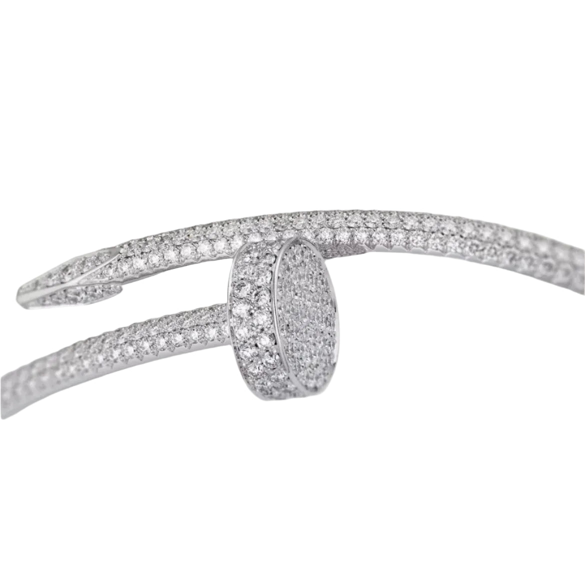 14k White Gold Nail Bracelet
