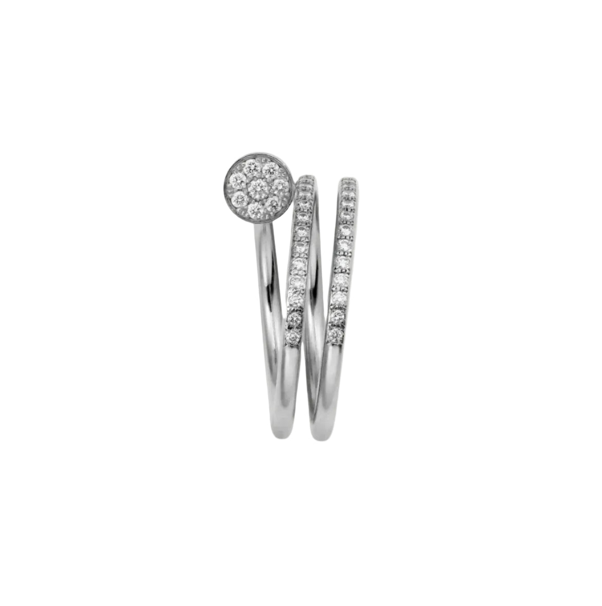 14k White Gold Nail Ring