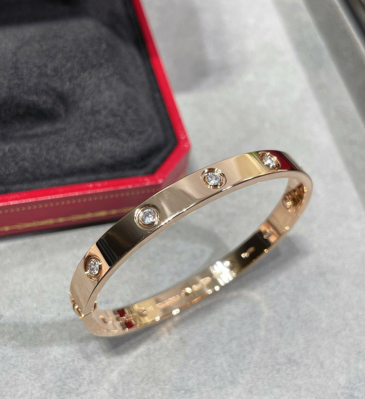 14k Rose Gold Love Bracelet
