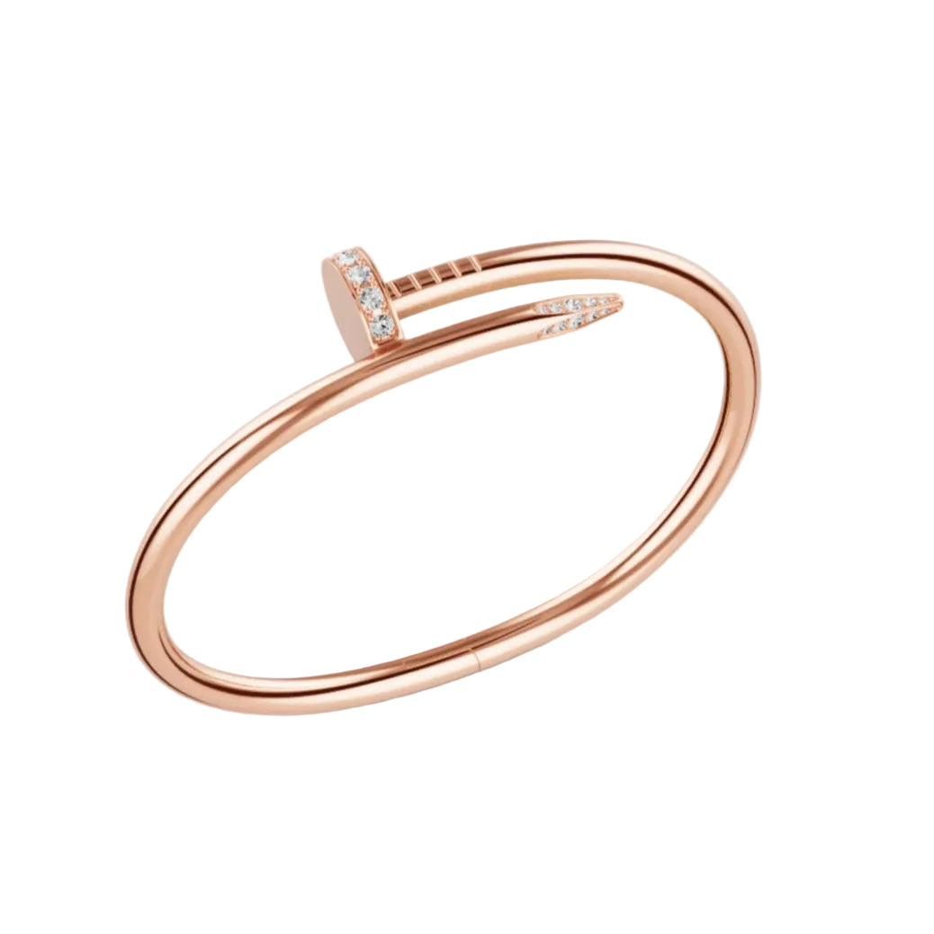 14k Rose Gold Nail Bracelet