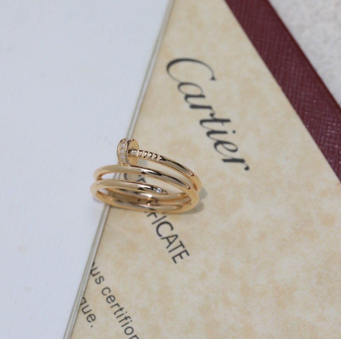 14k Yellow Gold Nail Ring/Double
