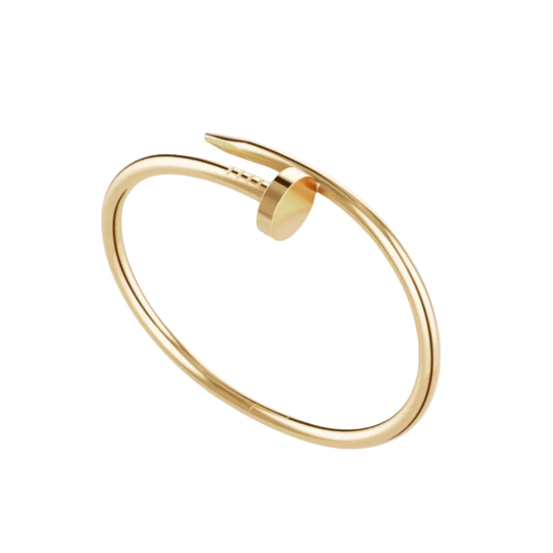 14k Yellow Gold Nail Bracelet