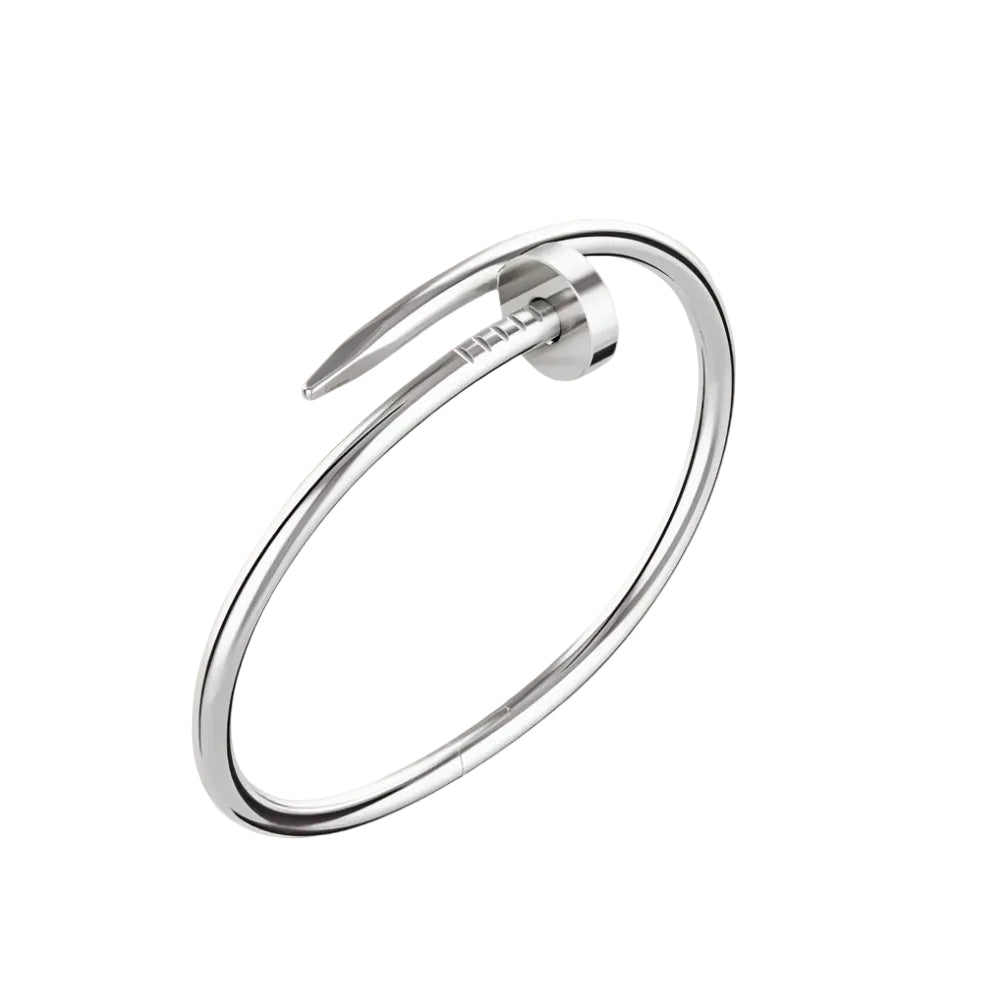 14k White Gold Nail Bracelet
