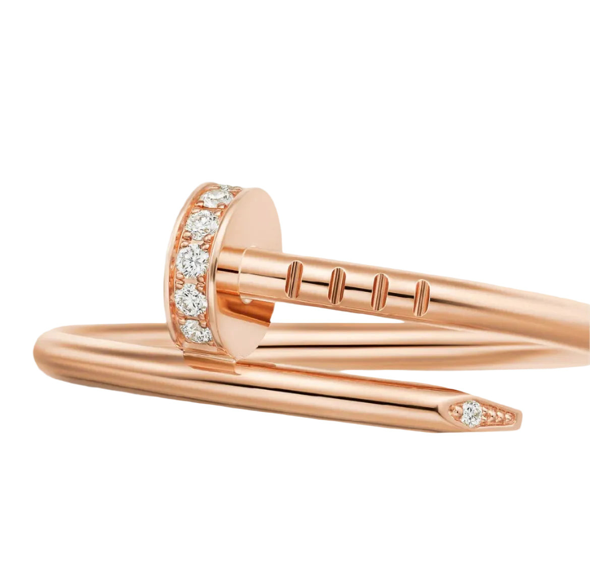 14k Rose Gold Nail Ring