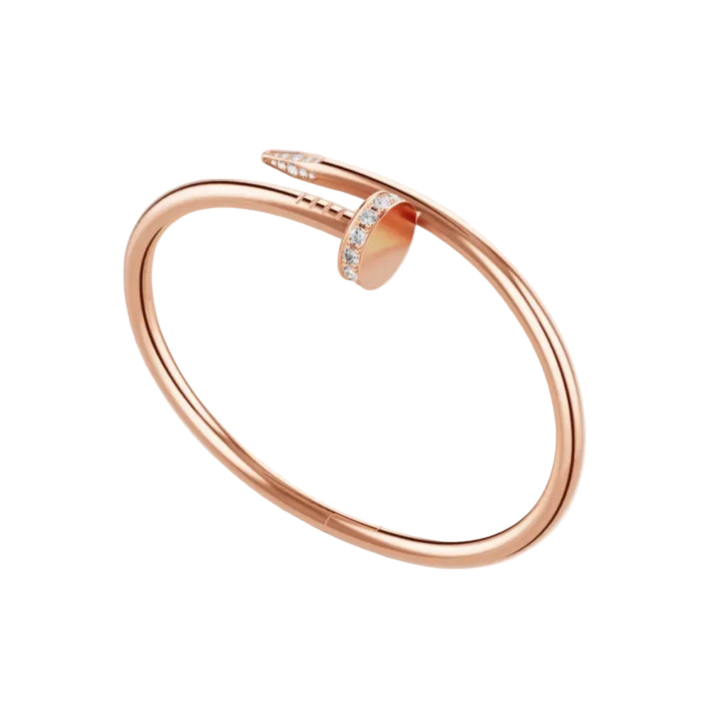 14k Rose Gold Nail Bracelet