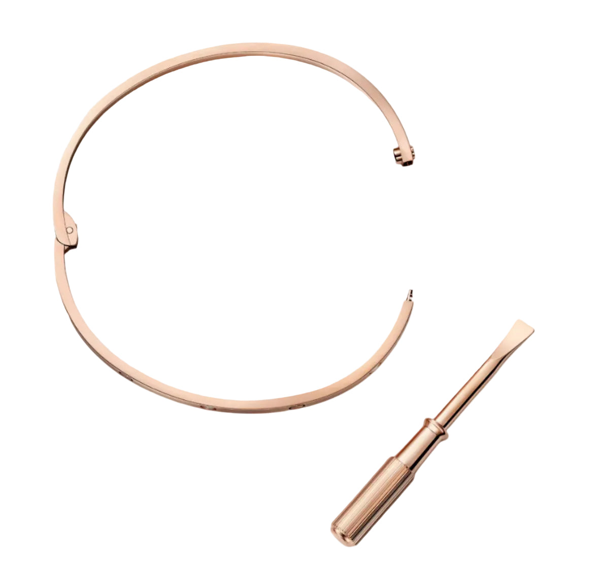 14k Rose Gold Love Bracelet/Small