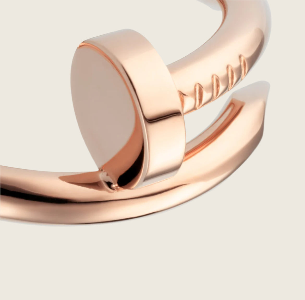 14k Rose Gold Nail Ring/Medium