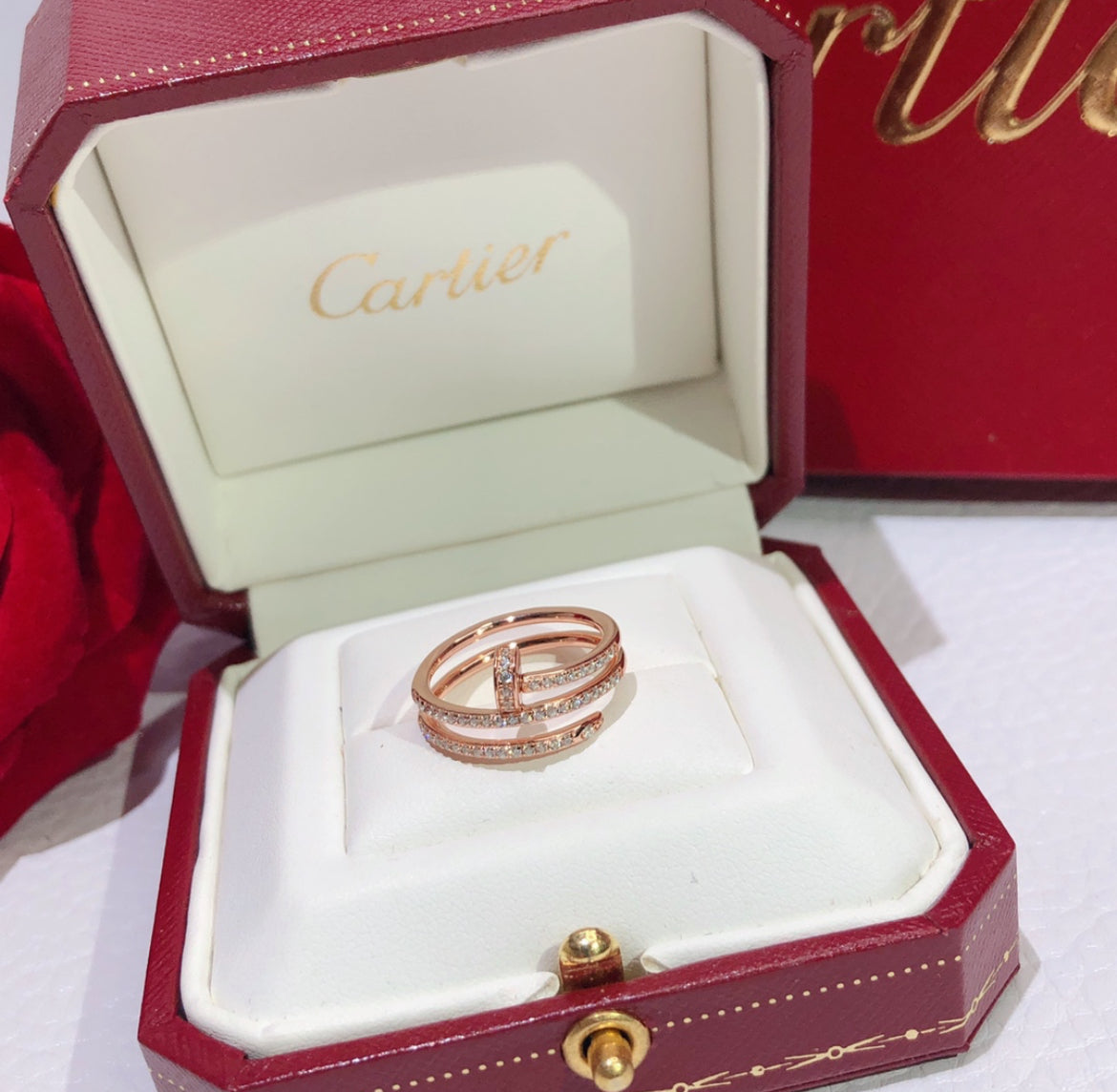 14k Rose Gold Nail Ring