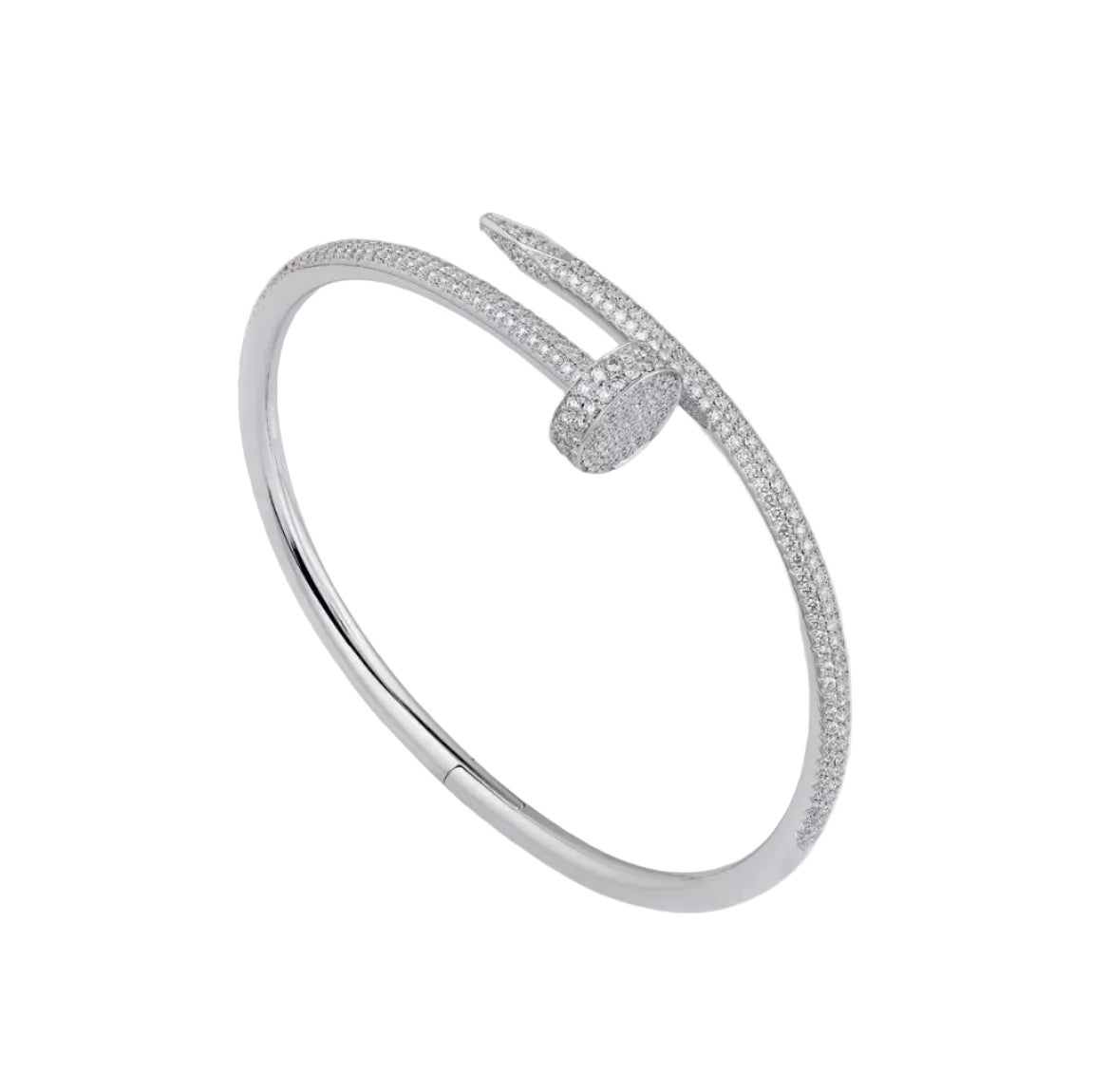 14k White Gold Nail Bracelet