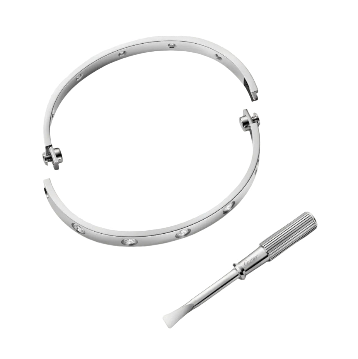 14k White Gold Love Bracelet
