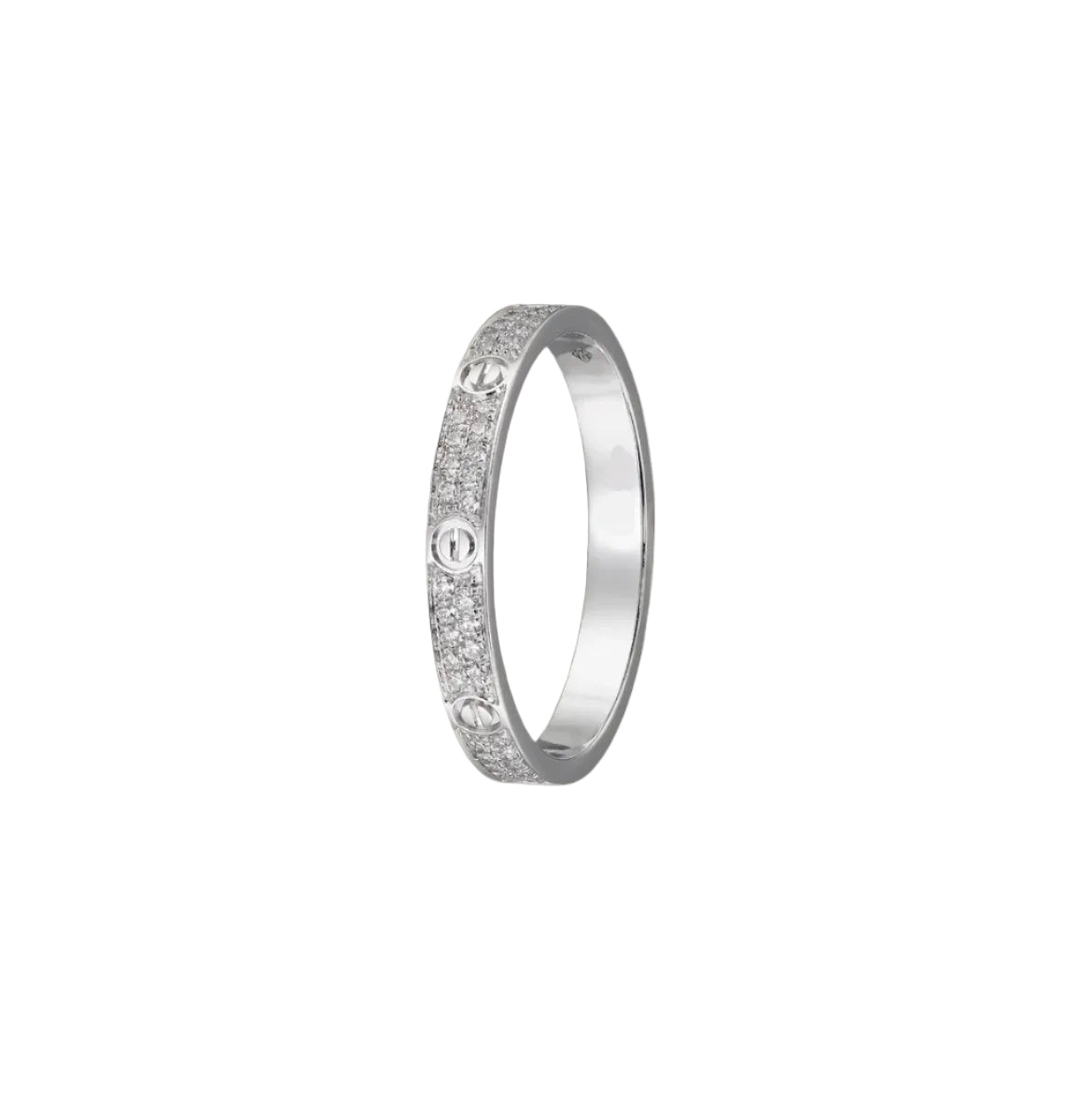 14k White Gold Love Ring/Small
