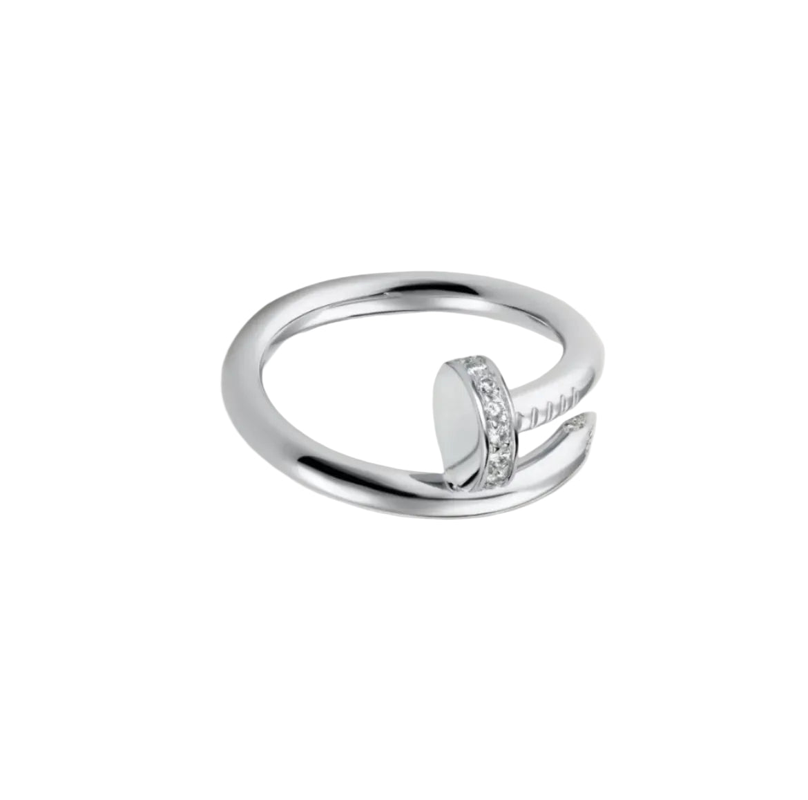 14k White Gold Nail Ring/Medium