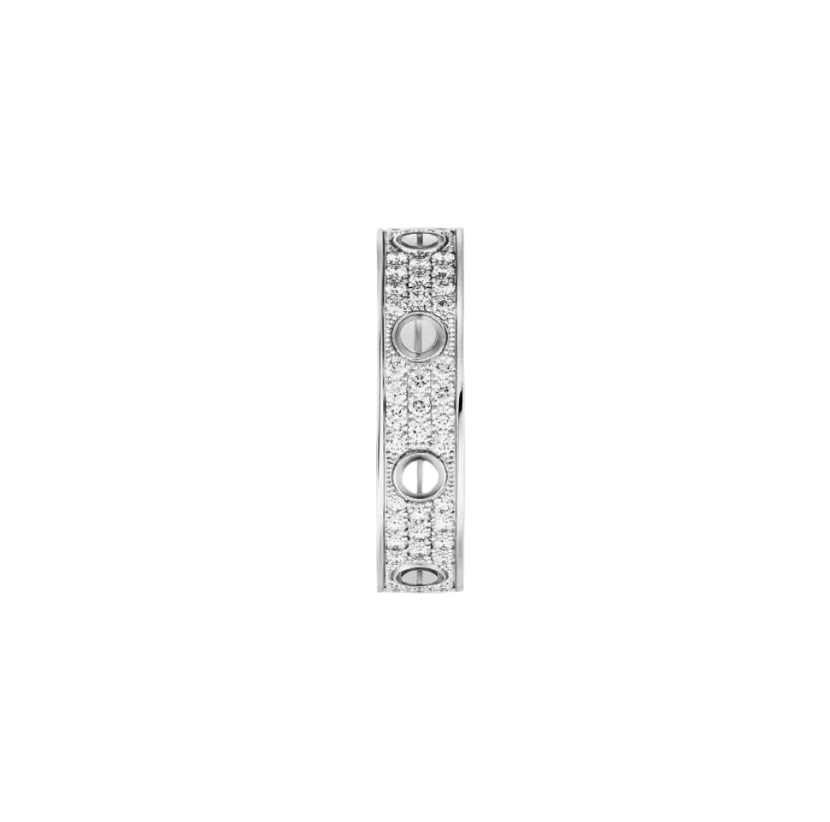 14k White Gold Love Ring