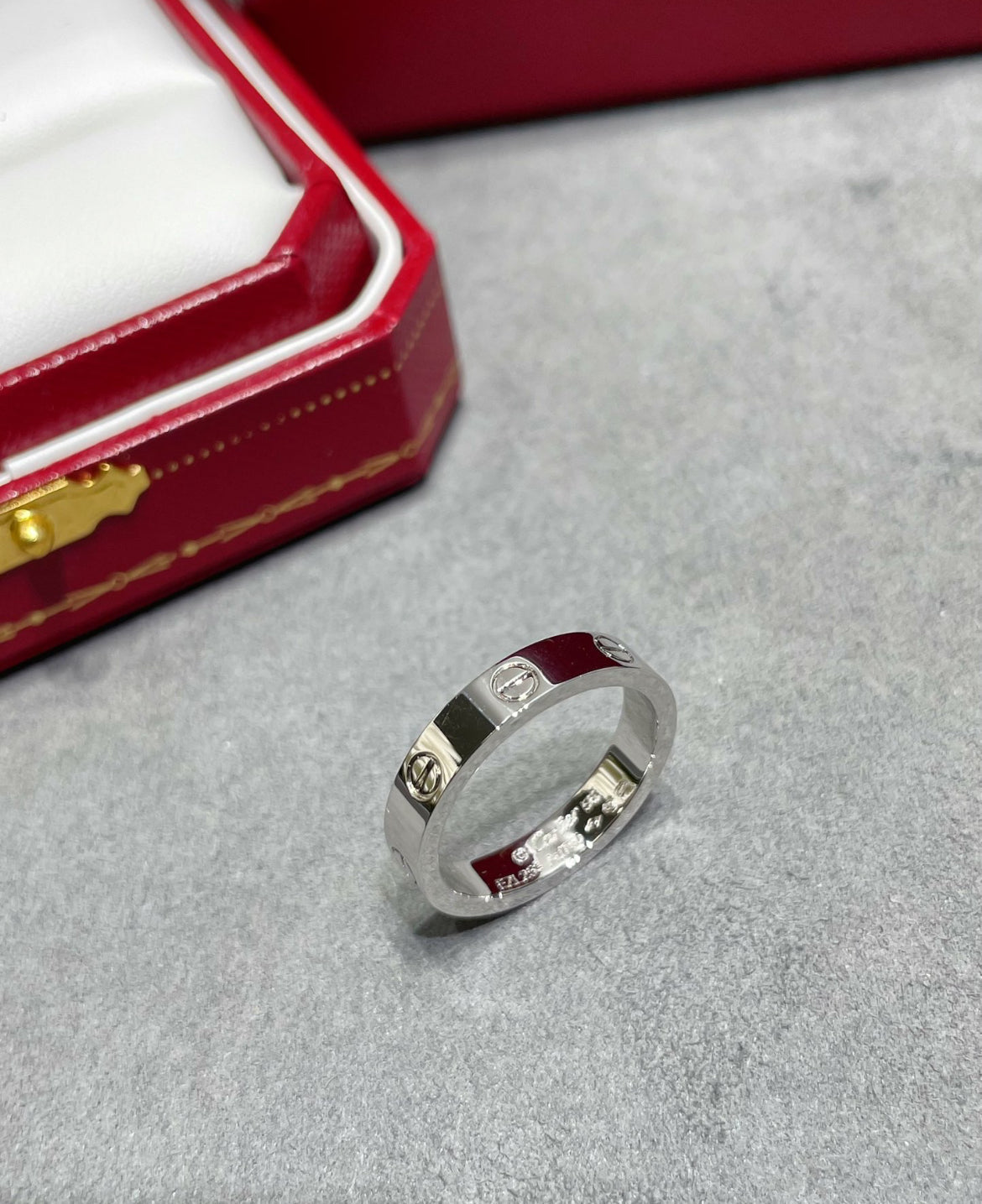 14k White Gold Love Ring/Small