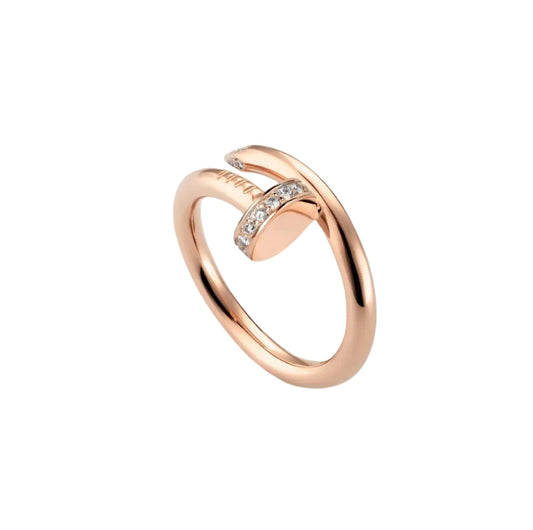 14k Rose Gold Nail Ring/Medium