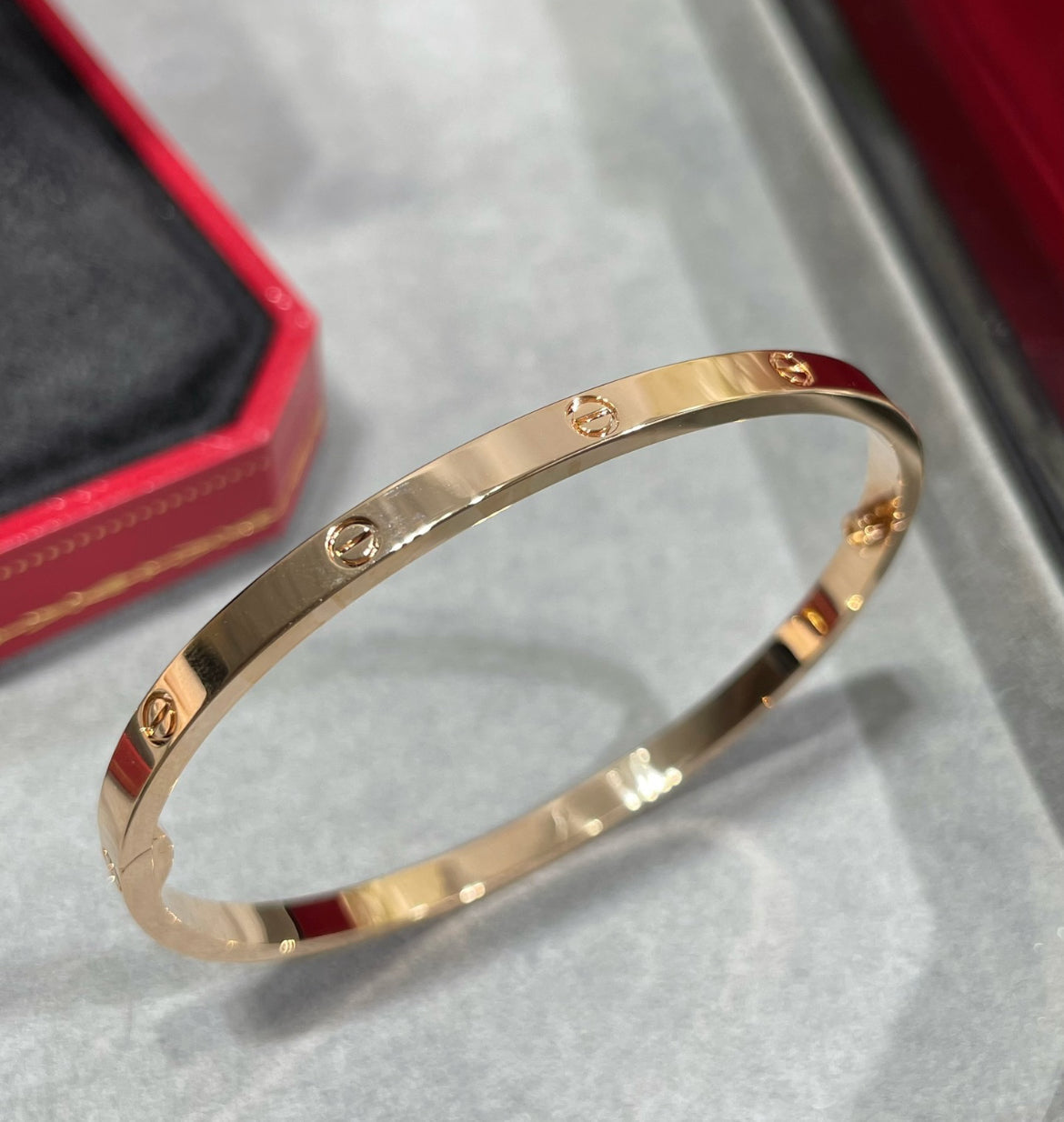 14k Rose Gold Love Bracelet/Small