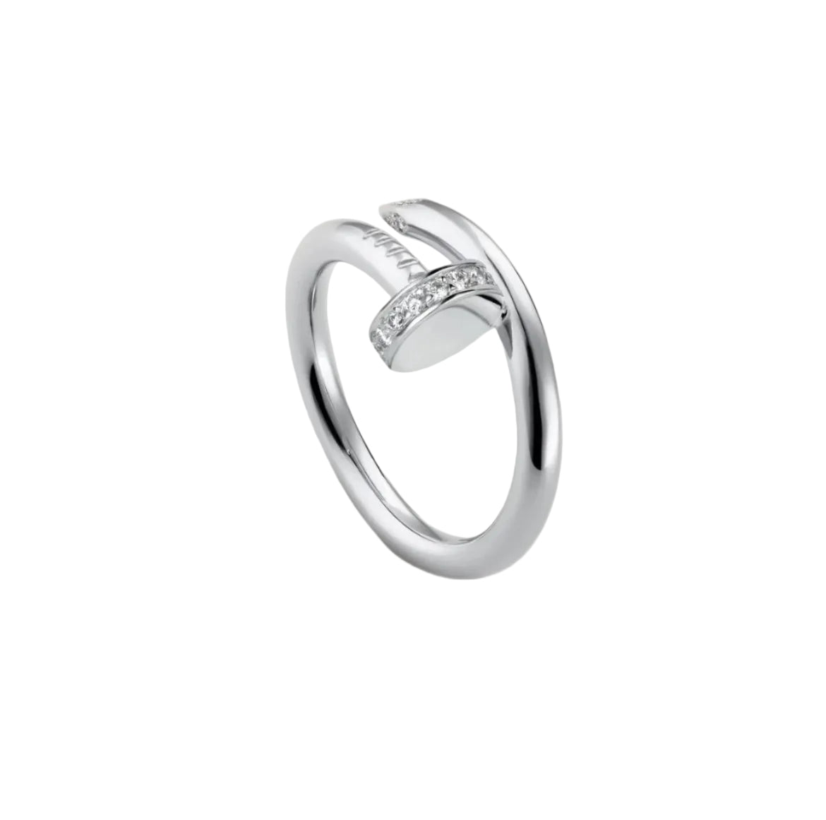 14k White Gold Nail Ring/Medium