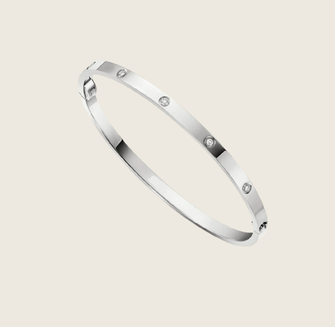 14k White Gold Love Bracelet/Small