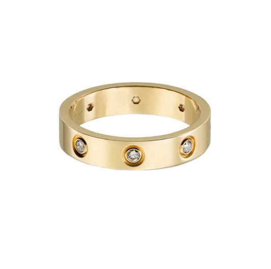 14k Yellow Gold Love Ring/Medium