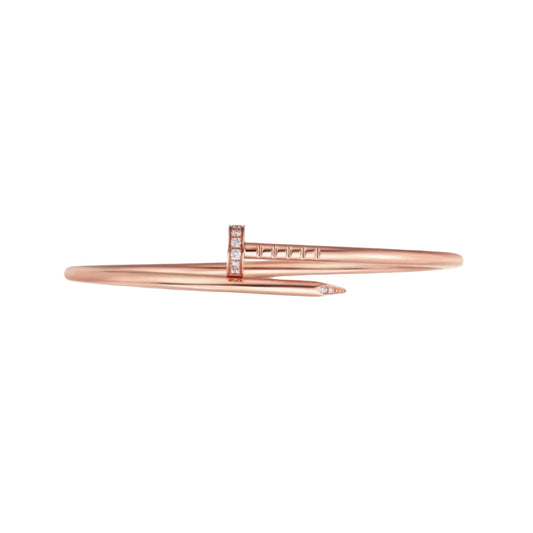 14k Rose Gold Nail Bracelet/Small