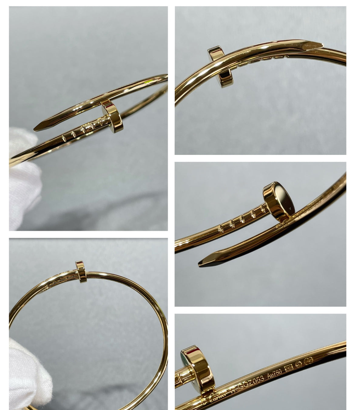 14k Yellow Gold Nail Bracelet/Small