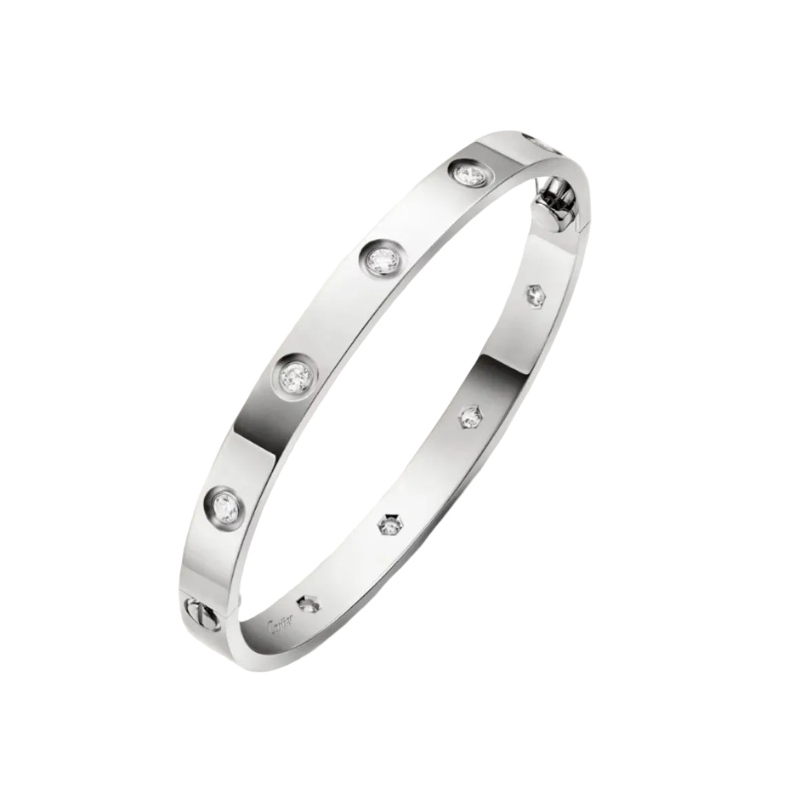 14k White Gold Love Bracelet