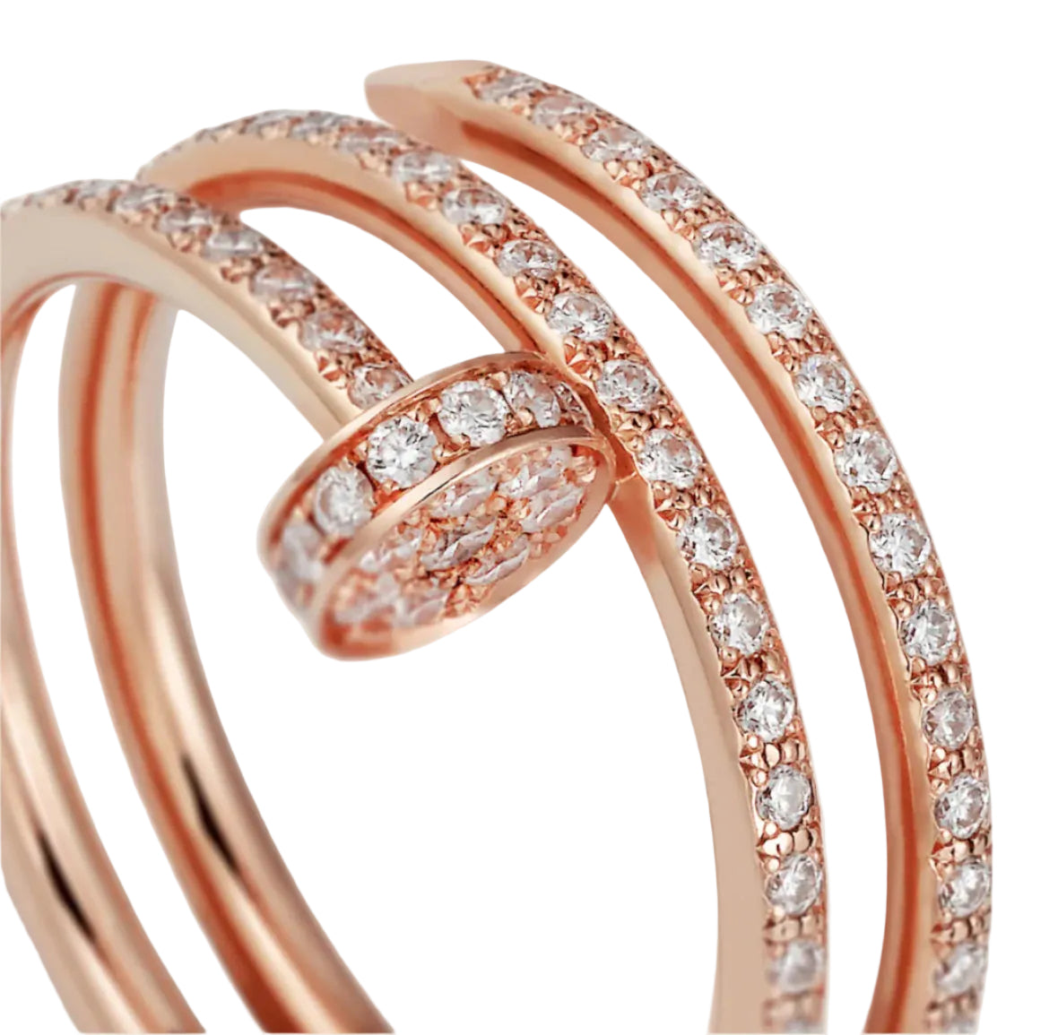 14k Rose Gold Nail Ring
