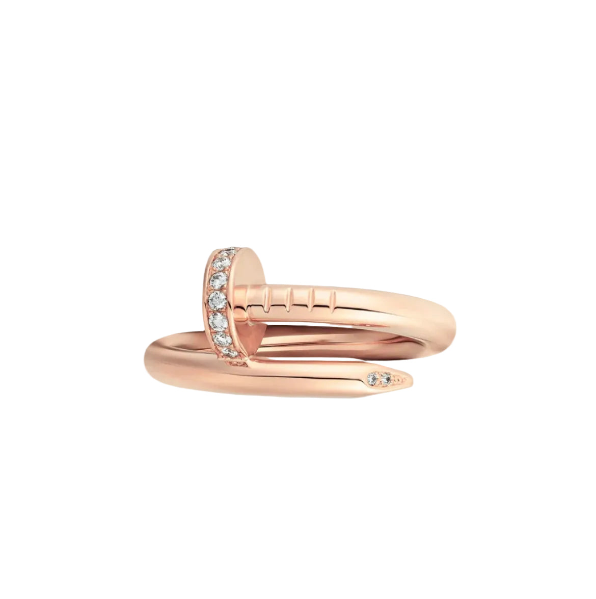 14k Rose Gold Nail Ring/Medium